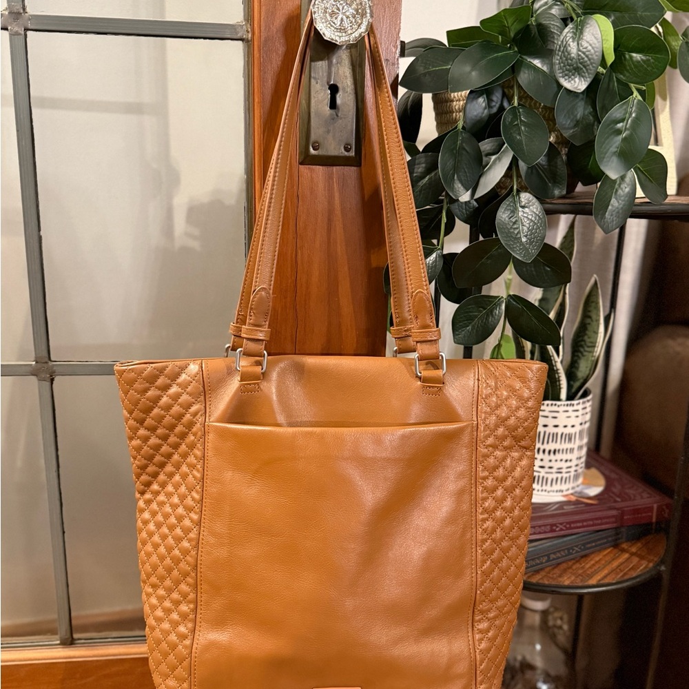 Vera Bradley Quilted Leather Tote